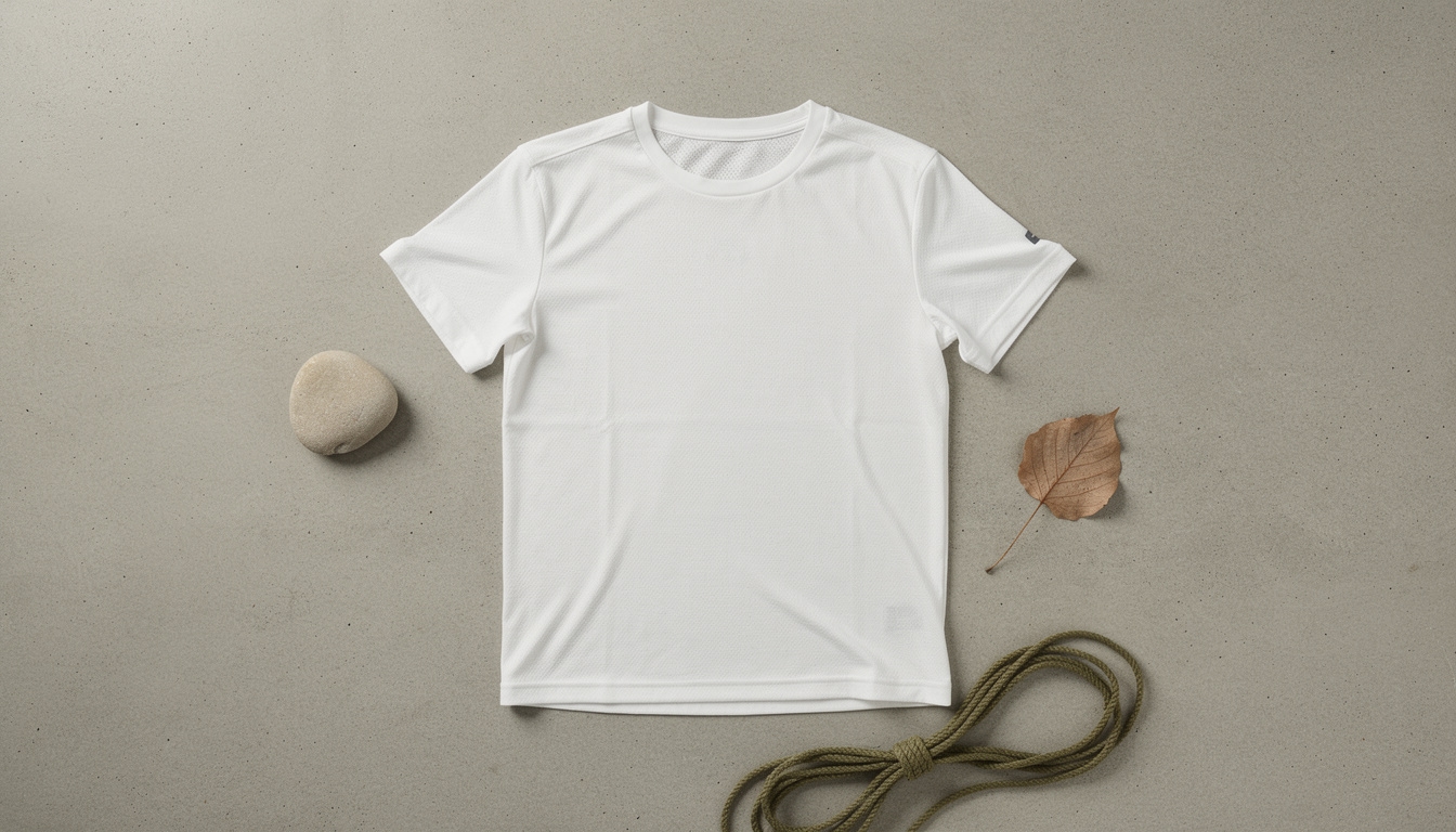 速乾素材のユニセックスTシャツ、ナチュラルホワイト